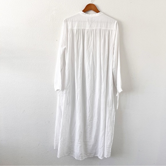 J. Crew Airy Gauze Tunic Long Sleeve Dress Midi Dress in White - Picture 8 of 9